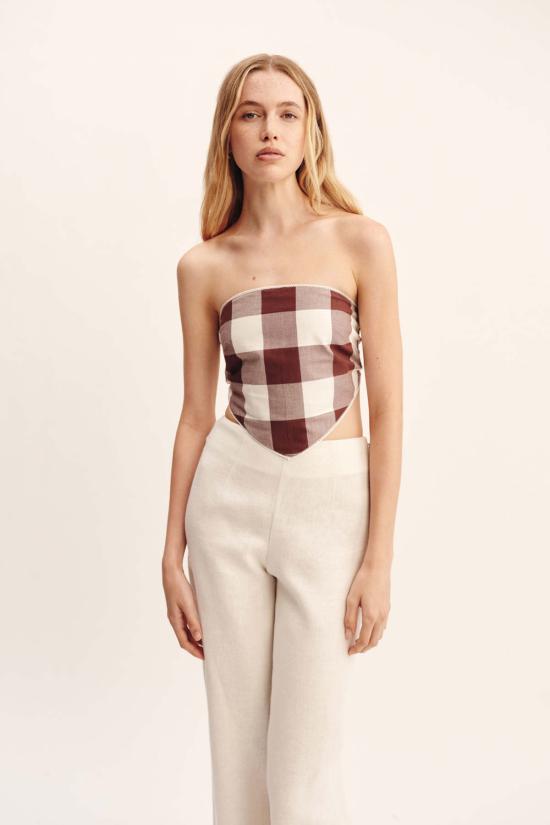  포제 블라우스 포시 칼리 타이 탑 - POSSE