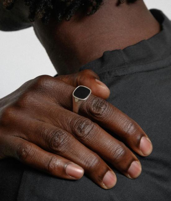  울프 시러스 반지 울프 서커스 줄스 링 오닉스/스털링 실버