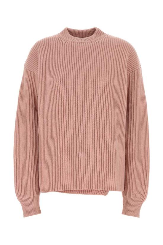 25FW 질샌더 립 크루넥 스웨터 J02GP0223J14737 660 PINK