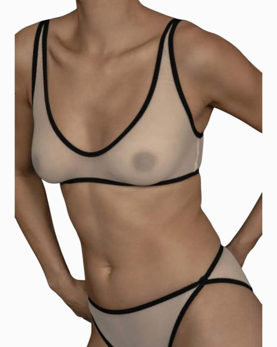  KYE Intimates 브라 Kye Intimates 꽃꽂이  블랙/에크루