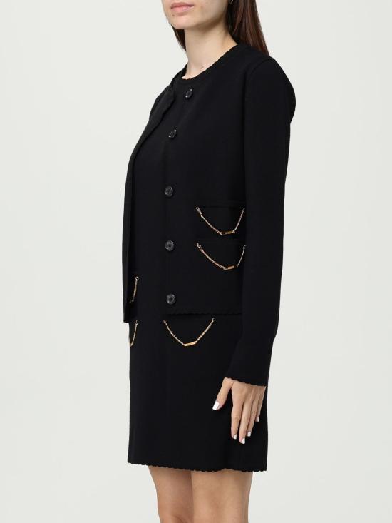 25FW 모스키노 가디건 09015500 0555 Black - MOSCHINO