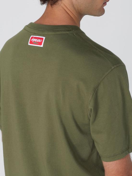 25FW 겐조 반팔 티셔츠 FF65TS2524SG 50 Kaki - KENZO