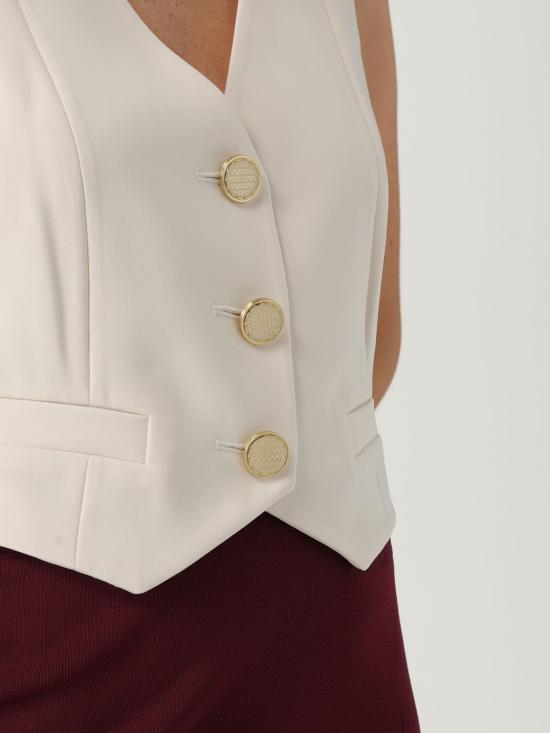 25FW 알마니 베스트 XW001279AF16148 U1003 Yellow Cream - ARMANI