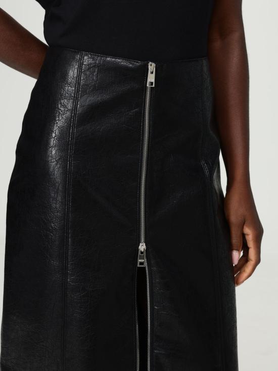 25FW 엠에스지엠 미디 스커트 3941MDD13257616 99 Black - MSGM