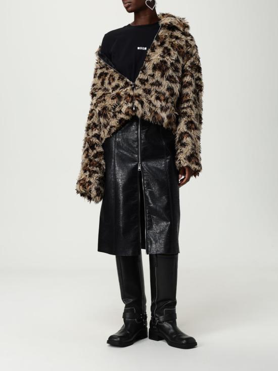 25FW 엠에스지엠 미디 스커트 3941MDD13257616 99 Black - MSGM