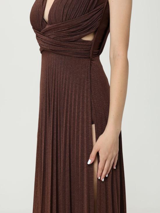 25FW 엘리자베타프랜치 롱 원피스 ABR15 EA3 Brown - ELISABETTA FRANCHI