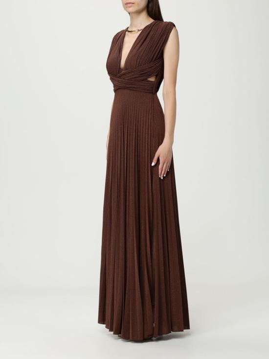 25FW 엘리자베타프랜치 롱 원피스 ABR15 EA3 Brown - ELISABETTA FRANCHI