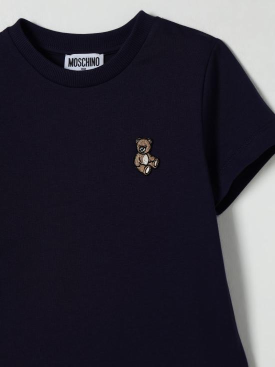 25FW [키즈] 모스키노 티셔츠 HRM058LAA10 40016 Blue - MOSCHINO