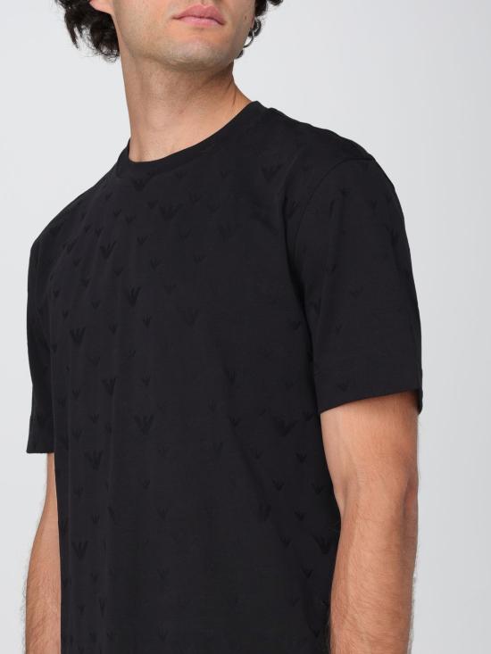 25FW 엠포리오 아르마니 반팔 티셔츠 EM002968AF10762 FC245 Black - EMPORIO ARMANI