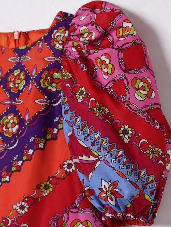 25FW [키즈] 푸찌 원피스 PW1C52S0195 437MC Orange - PUCCI