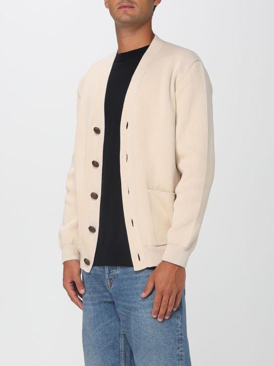 25FW 골든구스 코튼 니트 V넥 버튼 가디건 GMP00946P00197255550 Yellow Cream - GOLDEN GOOSE