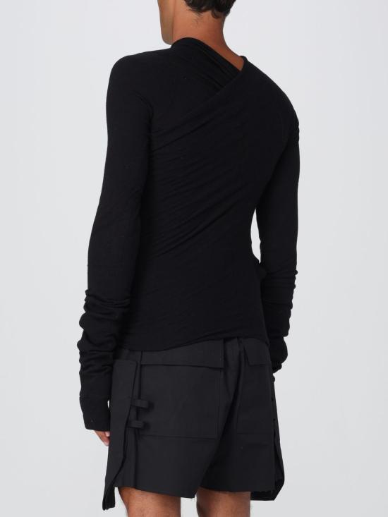 25FW 릭 오웬스 긴팔 티셔츠 RU02E1262JR 09 Black - RICK OWENS