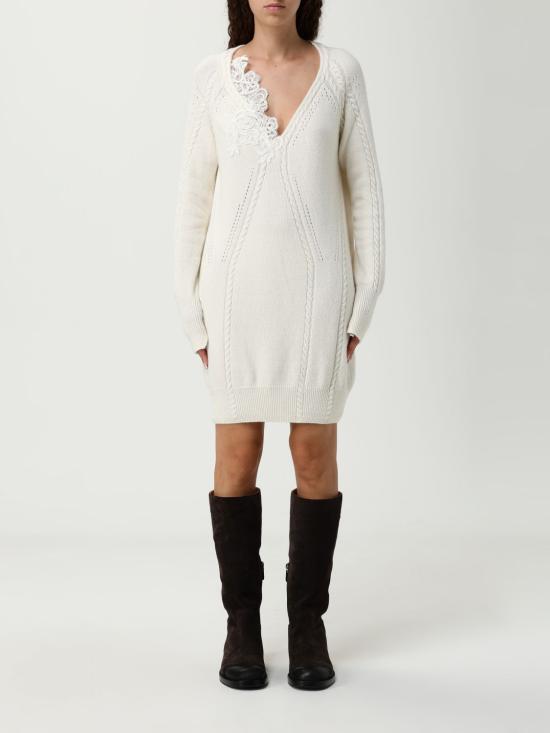 25FW 에르마노 설비노 롱 원피스 D474Q501APNJG 10606 Yellow Cream