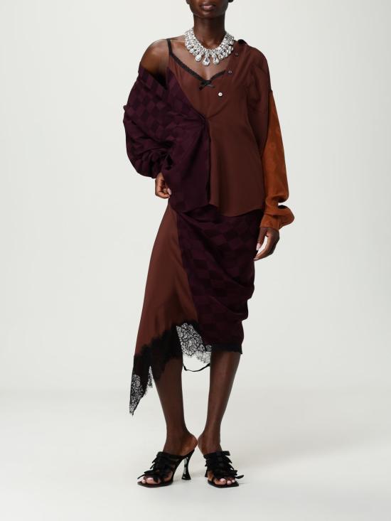 25FW 모스키노 롱 원피스 04035535 2141 Brown - MOSCHINO