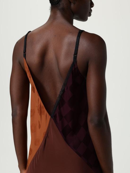 25FW 모스키노 롱 원피스 04035535 2141 Brown - MOSCHINO