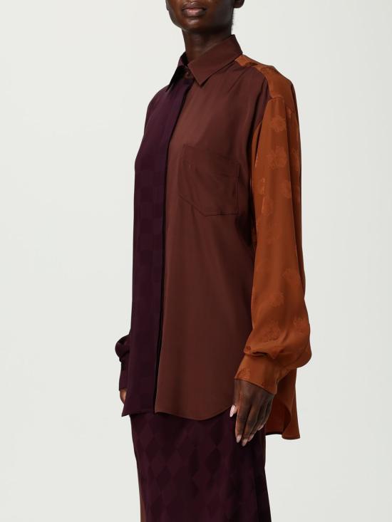 25FW 모스키노 블라우스 02355535 1141 Brown - MOSCHINO