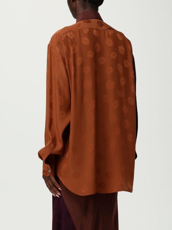 25FW 모스키노 블라우스 02355535 1141 Brown - MOSCHINO