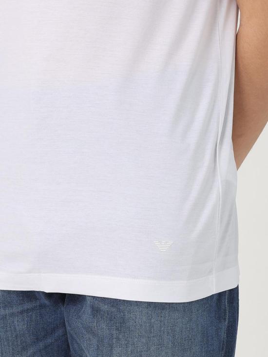 25FW 엠포리오 아르마니 반팔 티셔츠 8N1TE81JUVZ 0100 White - EMPORIO ARMANI