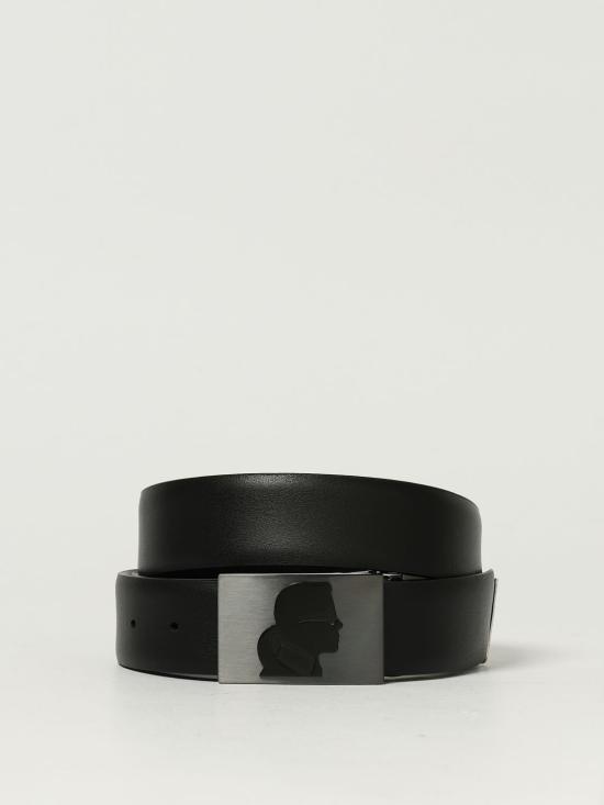 25FW 칼라거펠트 가죽 벨트 815300592436 900 Black - KARL LAGERFELD