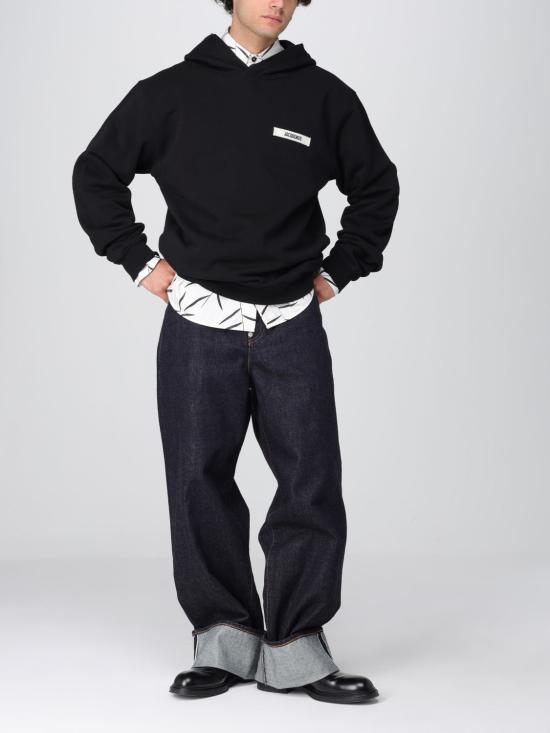 25FW 자크뮈스 긴팔 티셔츠 HOM00247AJ00126 990 Black - JACQUEMUS