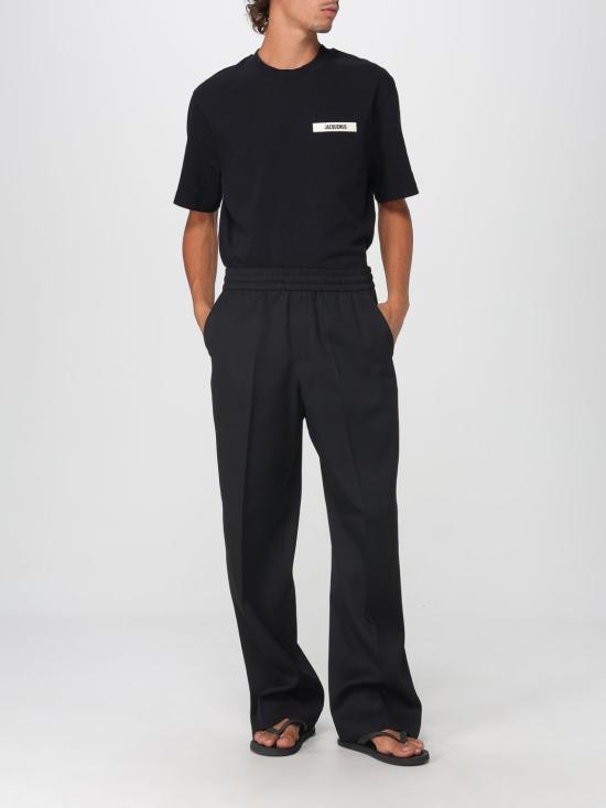 26SS 자크뮈스 그로그랭 로고 티셔츠 TSM00133AJ00226 990 Black - JACQUEMUS