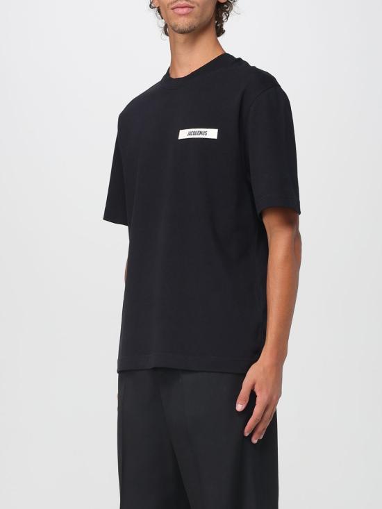 26SS 자크뮈스 그로그랭 로고 티셔츠 TSM00133AJ00226 990 Black - JACQUEMUS