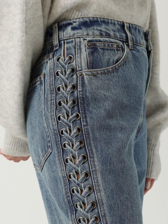 25FW 로테이트 데님 팬츠 114595 3054 Black - ROTATE