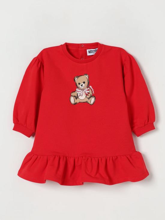 25FW [키즈] 모스키노 점프수트 MDV0CWLDA16 50109 Red