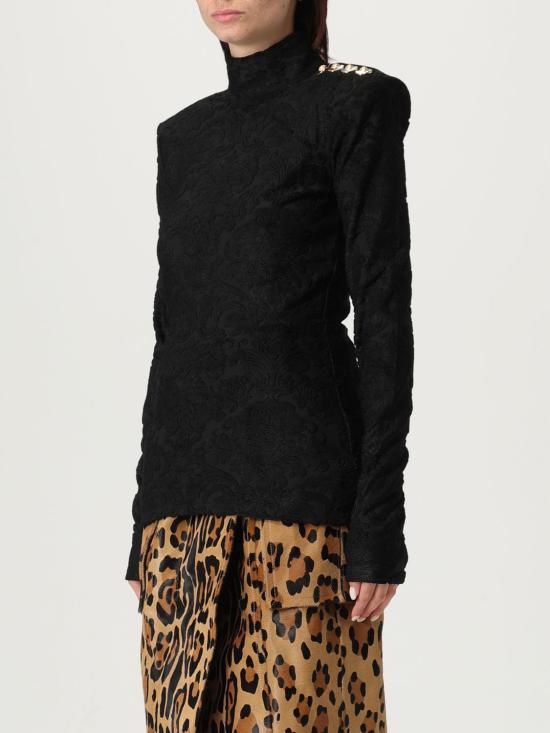 25FW 발망 터틀넥 FF1AR962JK65 0PA Black - BALMAIN