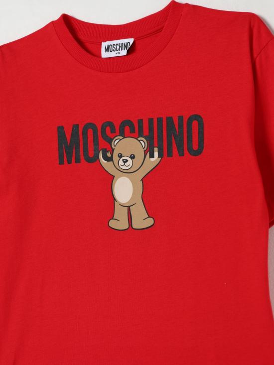 25FW [키즈] 모스키노 티셔츠 HMM05GLAA10 50109 Red - MOSCHINO