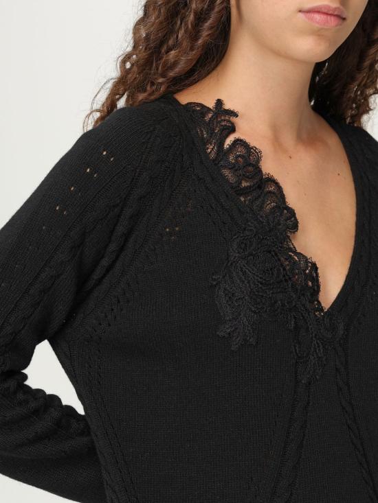 25FW 에르마노 설비노 롱 원피스 D474Q501APNJG 95708 Black - ERMANNO SCERVINO