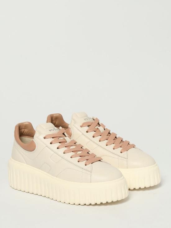 25FW 호간 H-스트라이프 스니커즈 HXW6450FC60LE9 0MA5 Beige - HOGAN