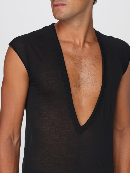 25FW 릭 오웬스 민소매 티셔츠 RU02E1157UC 09 Black - RICK OWENS