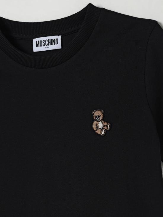 25FW [키즈] 모스키노 티셔츠 HRM058LAA10 60100 Black - MOSCHINO