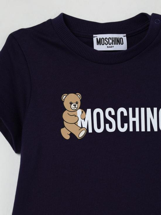 25FW [키즈] 모스키노 티셔츠 MRM047LAA34 40016 Blue - MOSCHINO