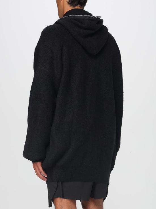 25FW 릭 오웬스 집업 니트 RU02E1688KWP 09 Black - RICK OWENS