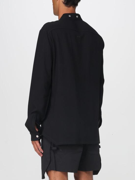 25FW 릭 오웬스 긴팔 셔츠 RU02E1287WA 09 Black - RICK OWENS