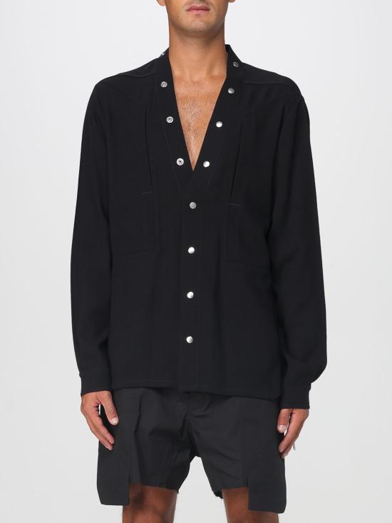 25FW 릭 오웬스 긴팔 셔츠 RU02E1287WA 09 Black