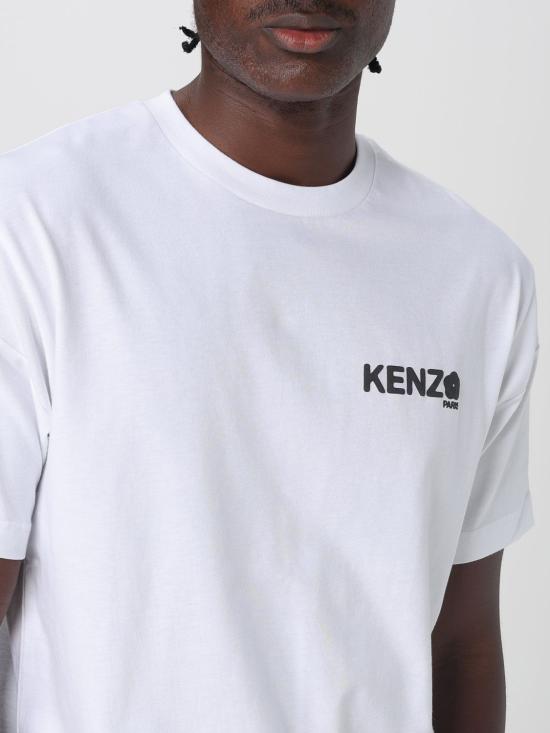 25FW 겐조 반팔 티셔츠 FF55TS4894SG 01 White - KENZO