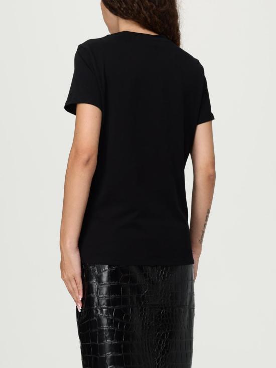 25FW 엘리자베타프랜치 반팔 티셔츠 MA007 110 Black - ELISABETTA FRANCHI