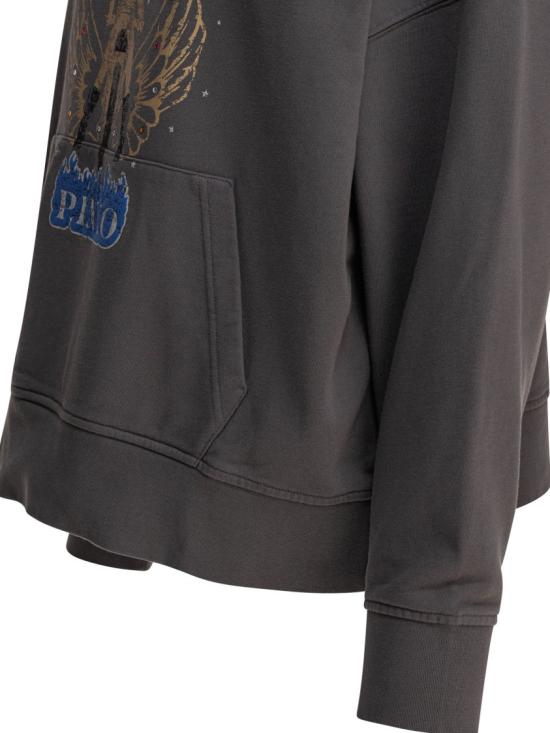 25SS 핑코 후드 티셔츠 104623 Grey - PINKO