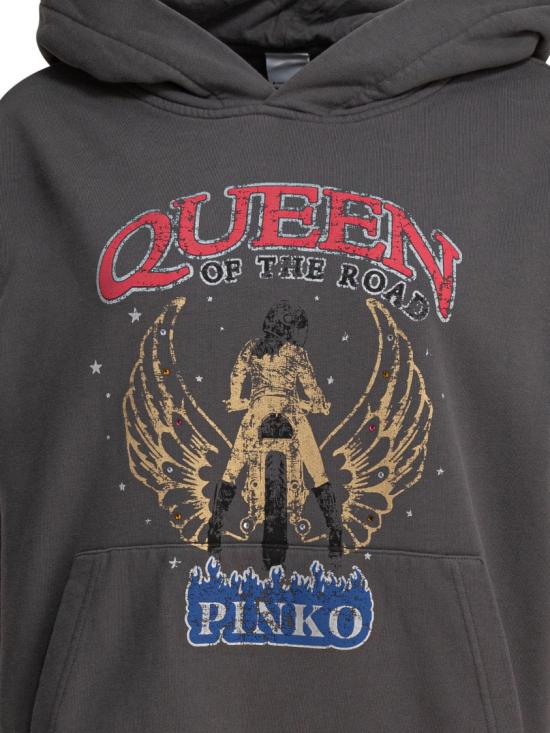 25SS 핑코 후드 티셔츠 104623 Grey - PINKO