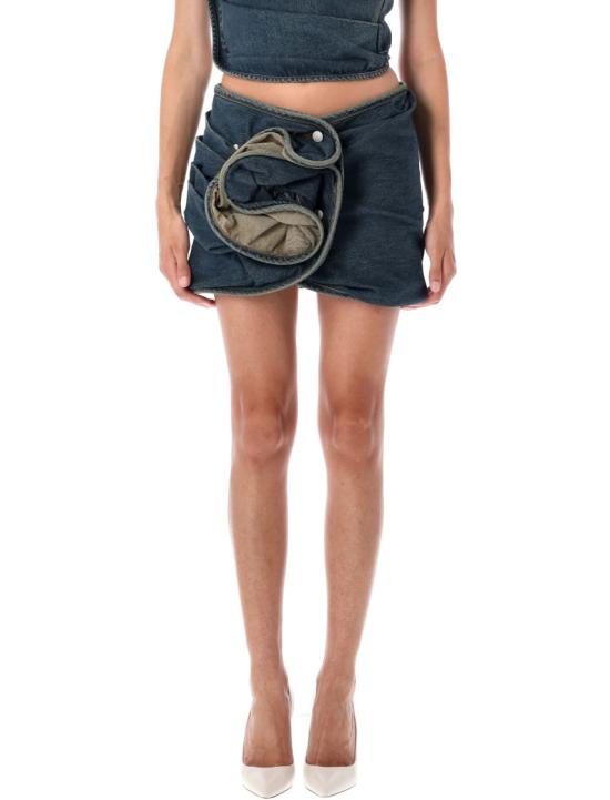 25FW 마그다뷰트림 데님 스커트 311725 Blue