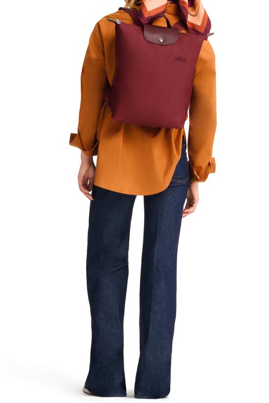 25FW 롱샴 르 플리아쥬 그린 M 백팩 10284919P98 POMEGRANATE DOM - LONGCHAMP