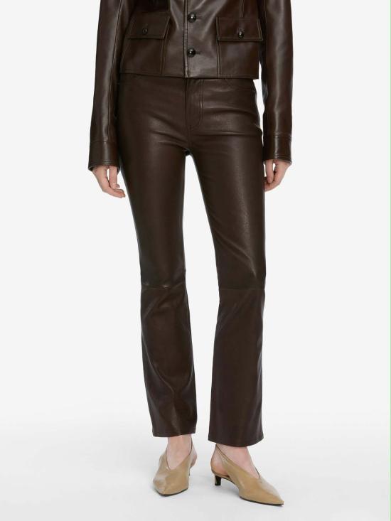  프레임 크롭 팬츠 레더 리부트  트러플 - FRAME