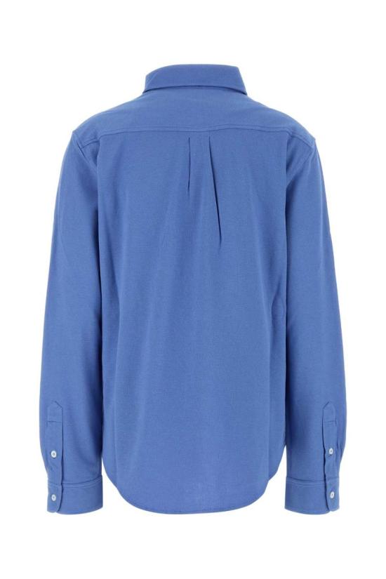 26SS 미우미우 코튼 피케 셔츠 MK1980SOOO14RW F0237 BLUE - MIU MIU