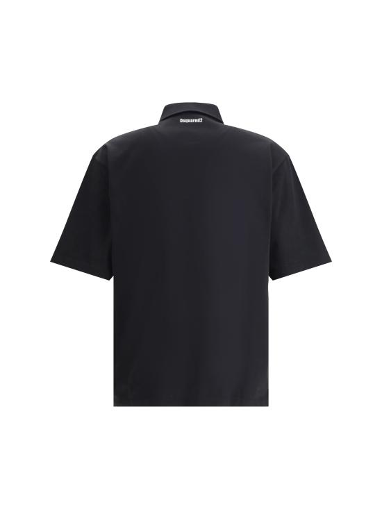 25FW 디스퀘어드2 폴로 티셔츠 S71GL0056D20033 900 BLACK - DSQUARED2