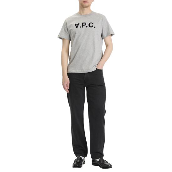 25FW 아페쎄 반팔 티셔츠 COHBM M26384 TPI HEATHERED GREY DARK NAVY - A.P.C.