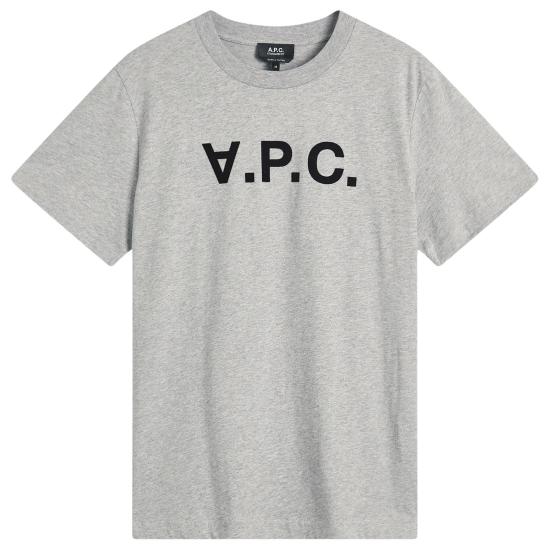 25FW 아페쎄 반팔 티셔츠 COHBM M26384 TPI HEATHERED GREY DARK NAVY