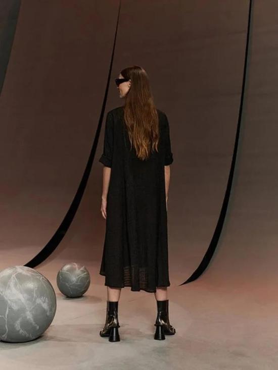  헨릭 빕스코브 롱 원피스 Henrik Vibskov 로우 펄스 드레스 - HENRIK VIBSKOV